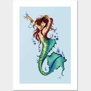 Mermaid Bubbles Posters and Art